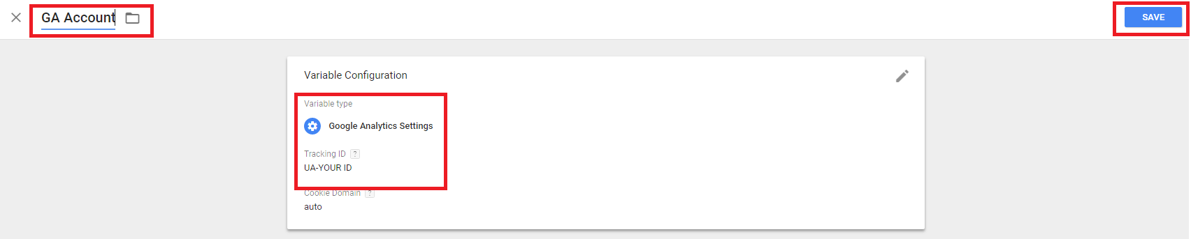 ga account variable