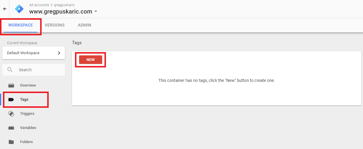 gtm new tag